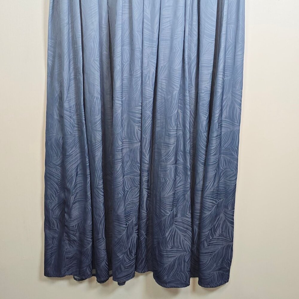 Current Air Los Angeles Lined Silky Ombre Blue Floral Grecian Summer Dress, Sz S - Picture 9 of 11